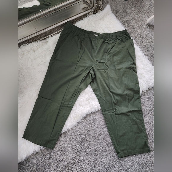 Women Within Pull on easy pants. Olive Green. Size 36W. New without tags. - Picture 1 of 6
